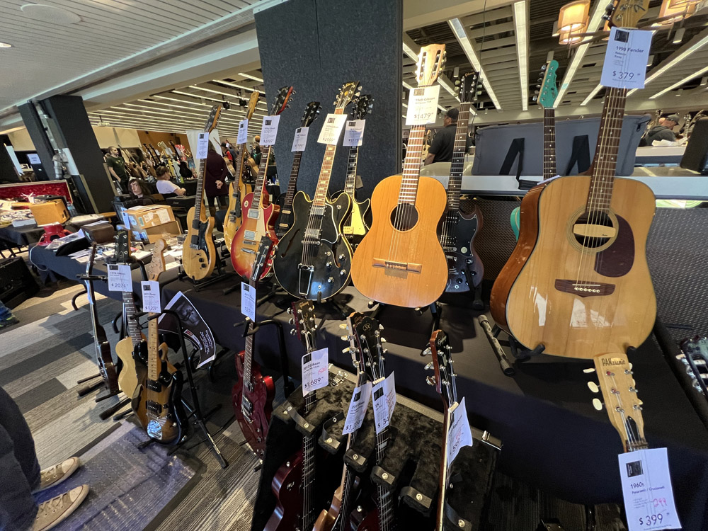 Collector Booth from the 2023 Calgary Guitar Show